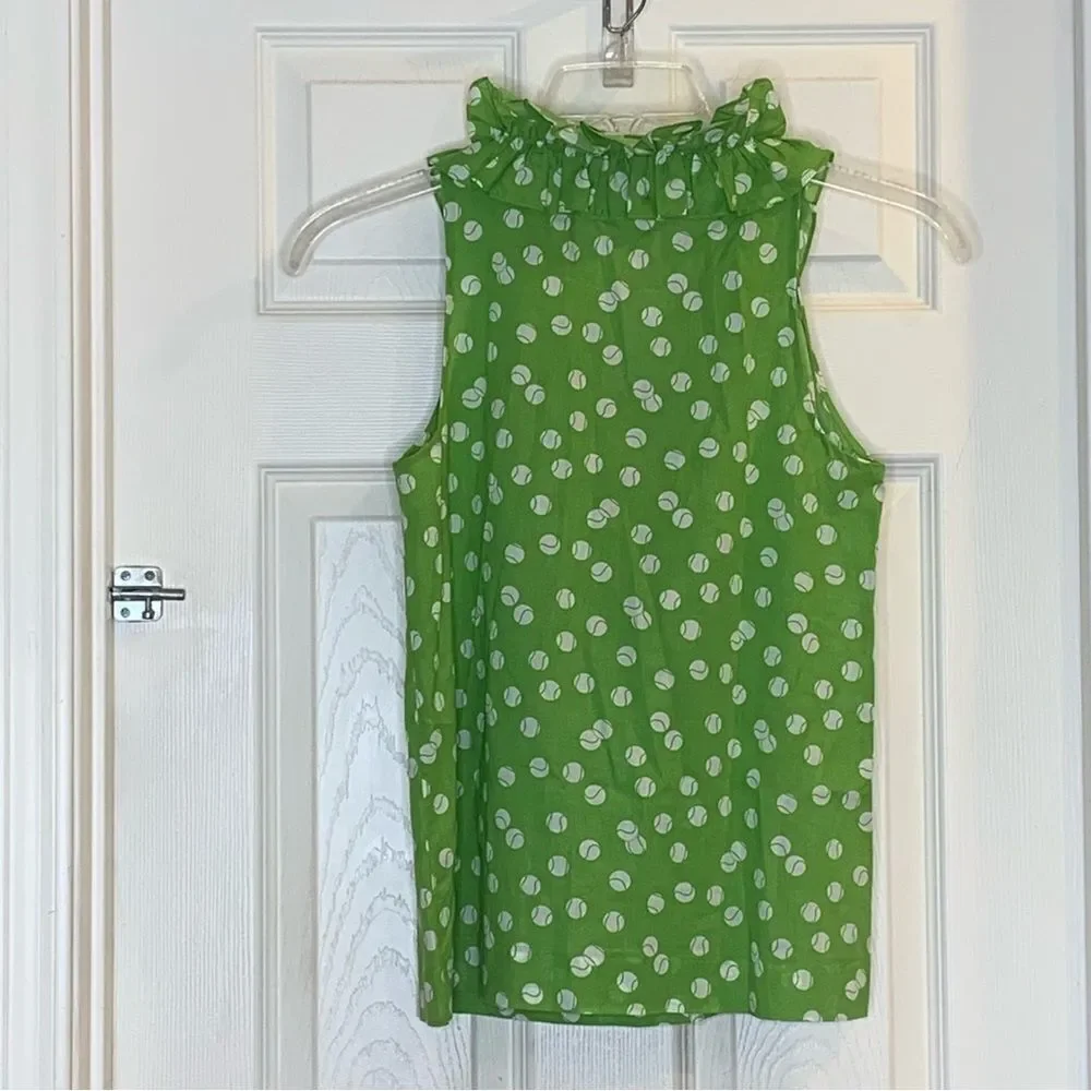 Kate Spade Lucille Tennis Anyone Printed Top Size 2